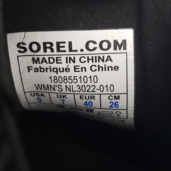 Sorel Joan of Arctic Wedge II Chelsea Boot Black Wedges Sorels Booties Womens 9 - Picture 8 of 9